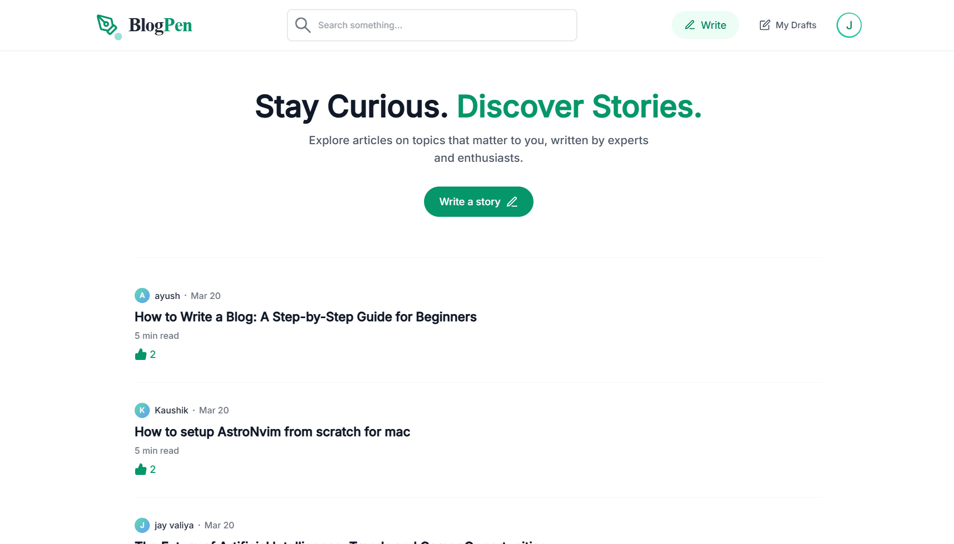 BlogPen - Project Screenshot